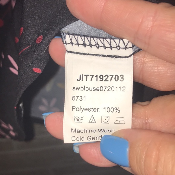 ✅Shein Floral Open V Neck Blouse - Picture 4 of 7